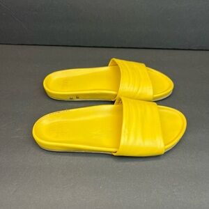 Beek Pelican Leather Platform Sandal Size 8 Sunshine Yellow
